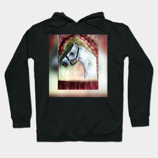 White horse at Rajasthan fort Hoodie